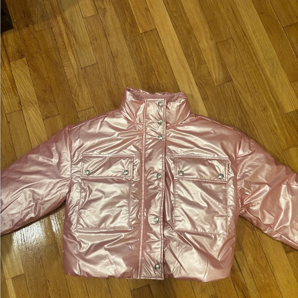 Shiny Pink Puffer Jacket